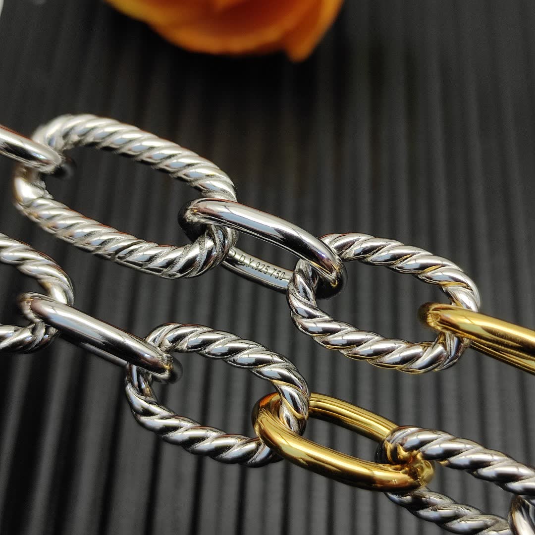 David Yurman Gold and Silver Tone Rope Chain Bracelets